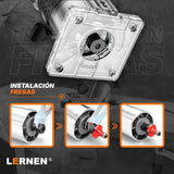 Fresadora Router Tupi 6-6.35mm LERNEN- 220v 50hz - 550w + 18 Fresas Lernen