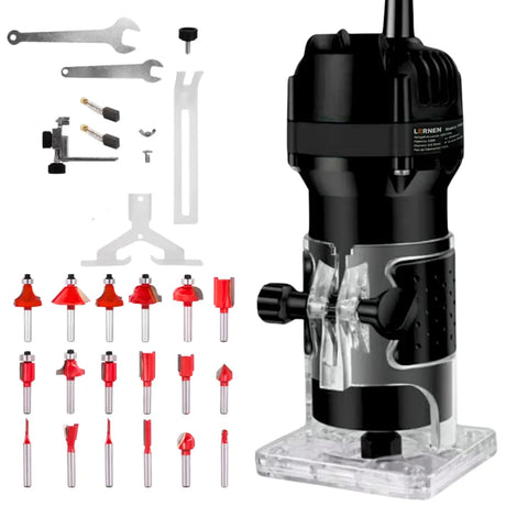 Fresadora Router Tupi 6-6.35mm LERNEN- 220v 50hz - 550w + 18 Fresas!