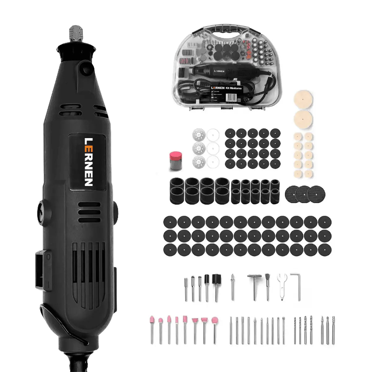 Herramienta Multipropósito Kit Minitorno Tipo Dremel 135w 211 Piezas Lernen