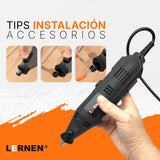 Herramienta Multipropósito Kit Minitorno Tipo Dremel 135w 211 Piezas Lernen