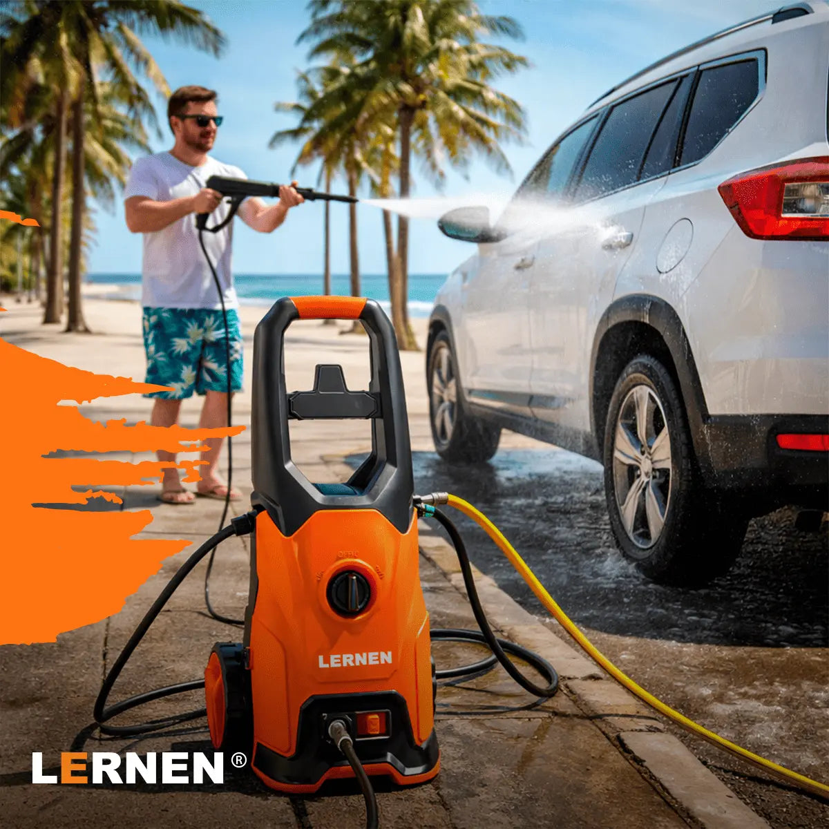 Hidrolavadora 1600w con Espumador y Ruedas LERNEN - HIDRO-1600 Lernen