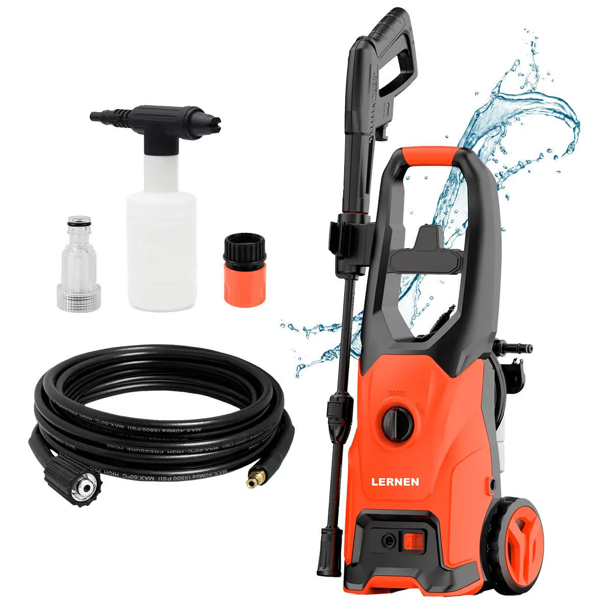 Hidrolavadora 1600w con Espumador y Ruedas LERNEN - HIDRO-1600 Lernen