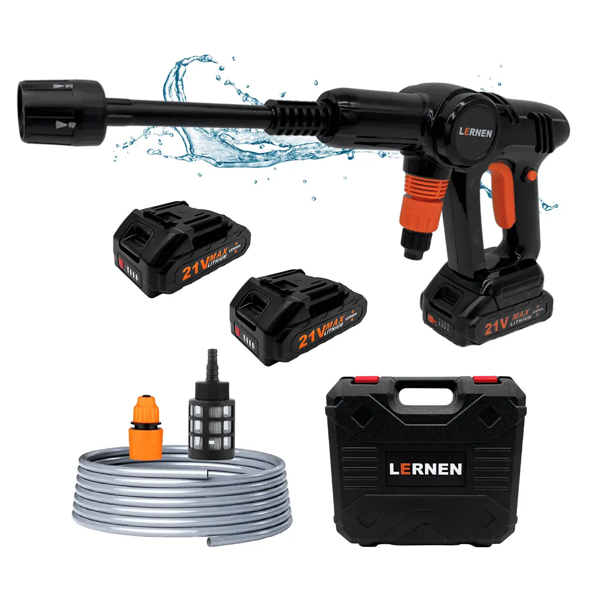 Hidrolavadora Inalámbrica PRO Lernen + 2 baterías + Accesorios Lernen