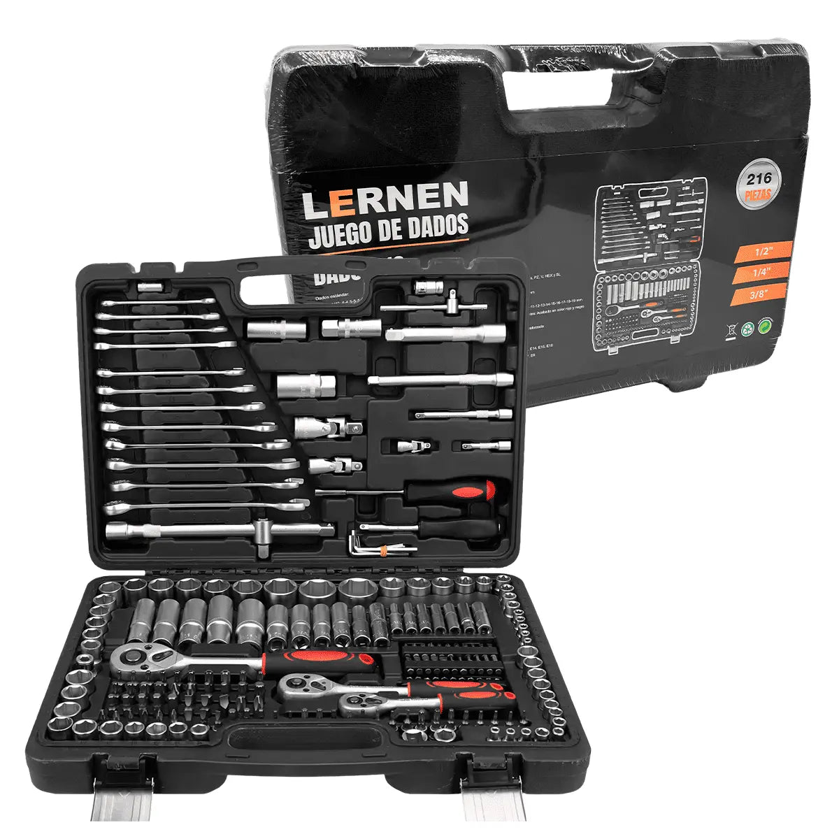 Juego De Dados Lernen 216 Piezas Kit De Herramientas Lernen