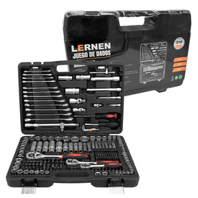 Juego De Dados Lernen 216 Piezas Kit De Herramientas Lernen