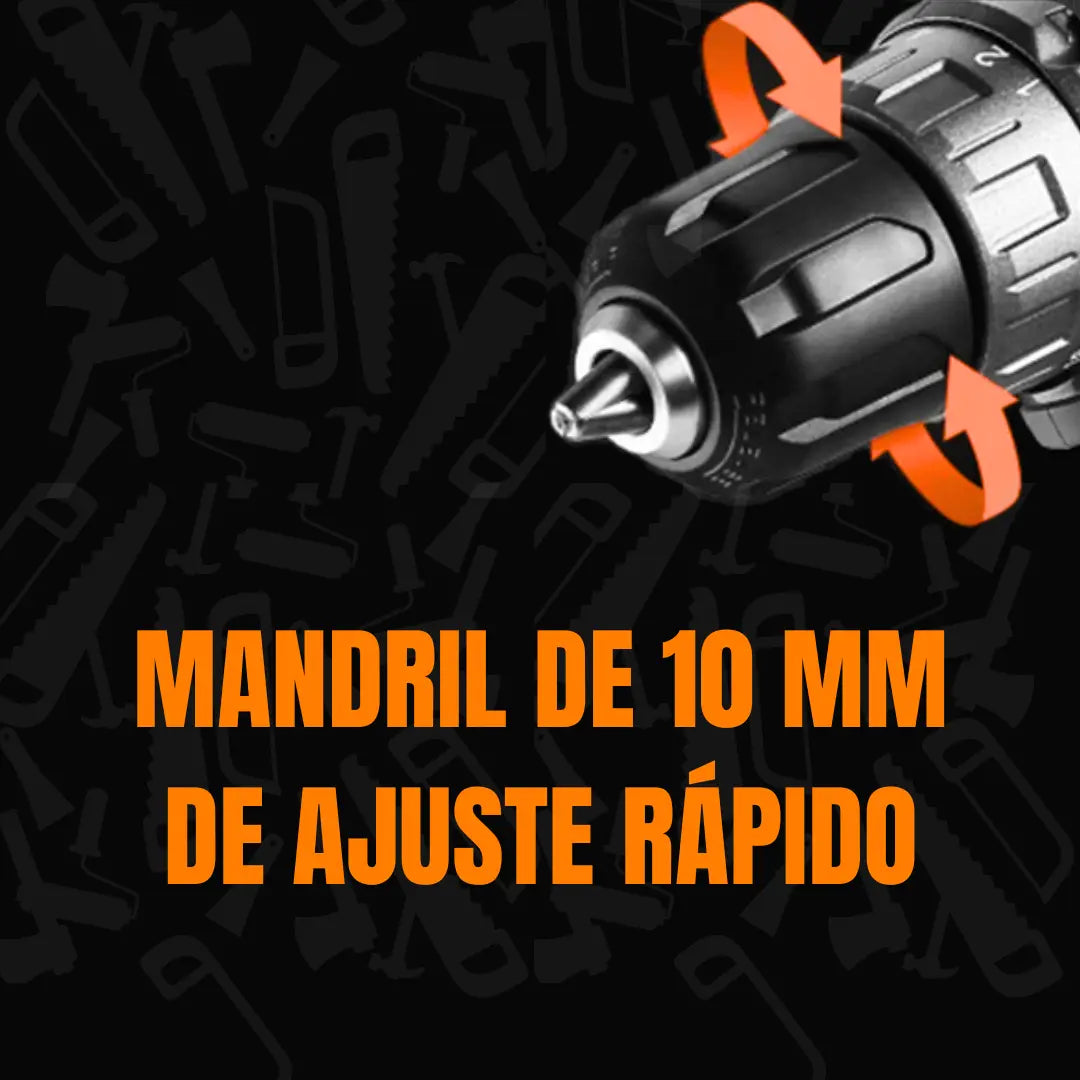 Kit Taladro Destornillador Inalámbrico LERNEN 21v + 2 Baterías Lernen
