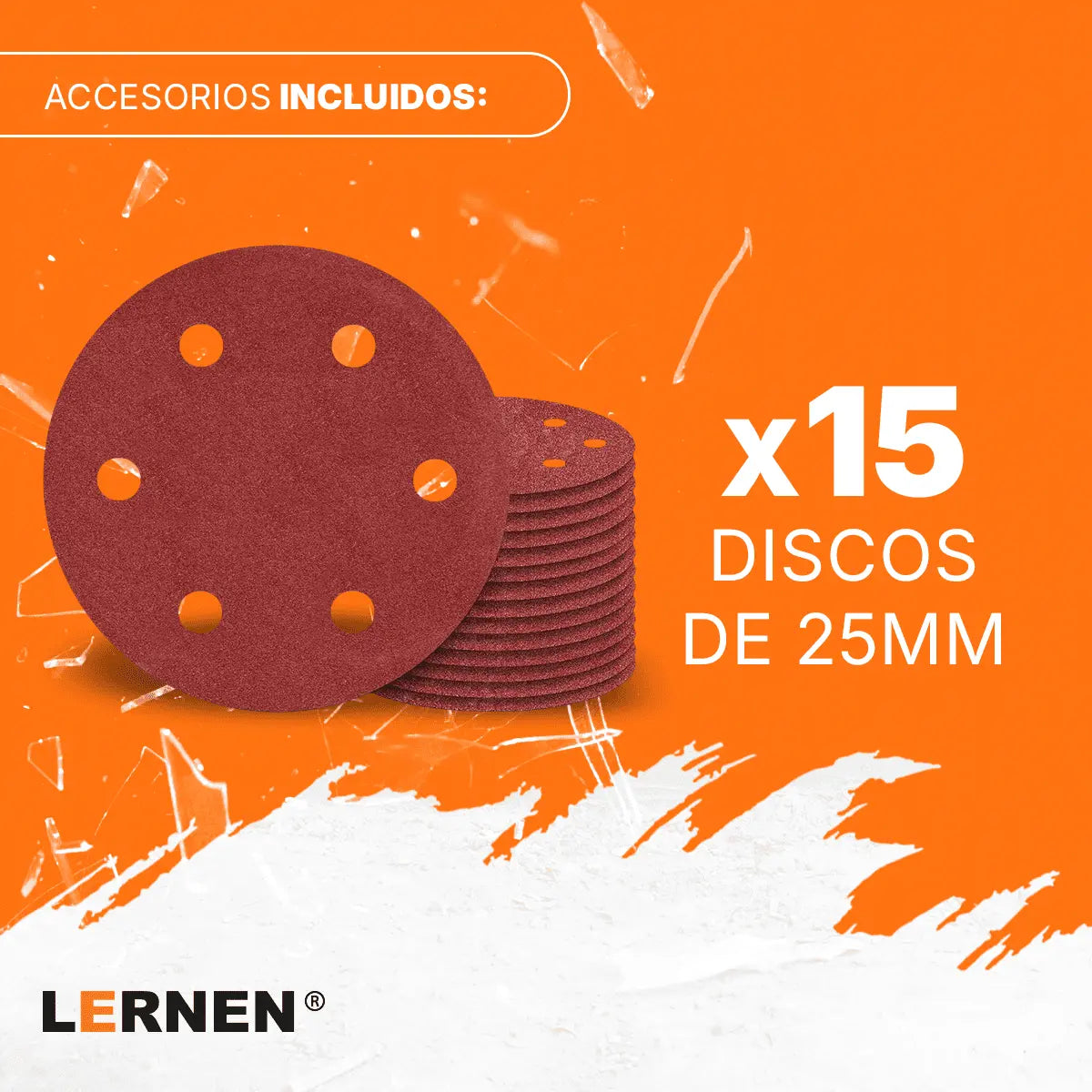 Lijadora De Pared, Piso Y Techo Industrial 750W Lernen