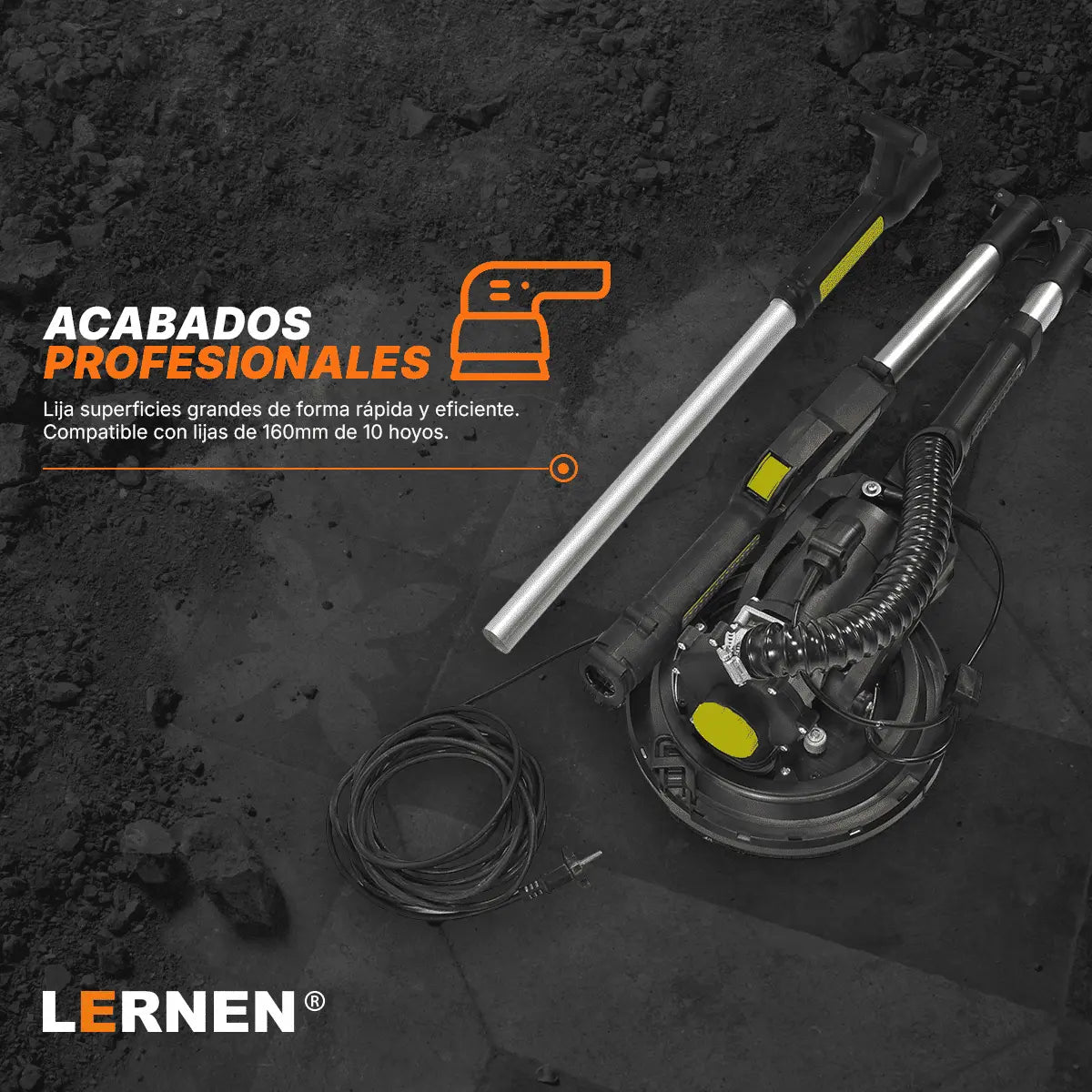 Lijadora De Pared, Piso Y Techo Industrial 750W Lernen