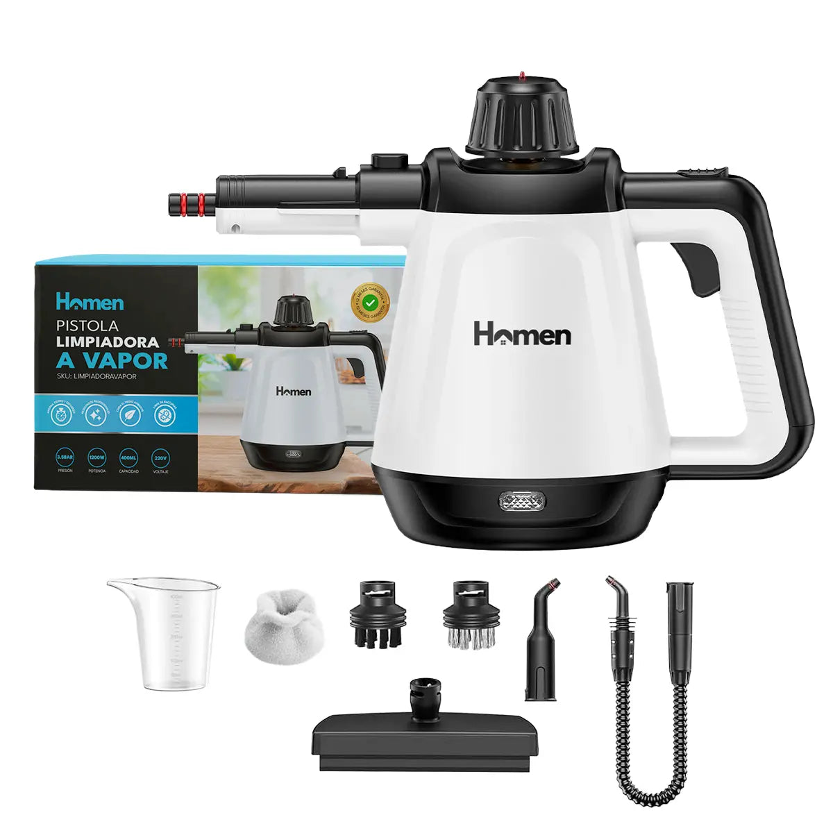 Limpiador A Vapor Pistola Limpieza Alta Presión Color Blanco Lernen