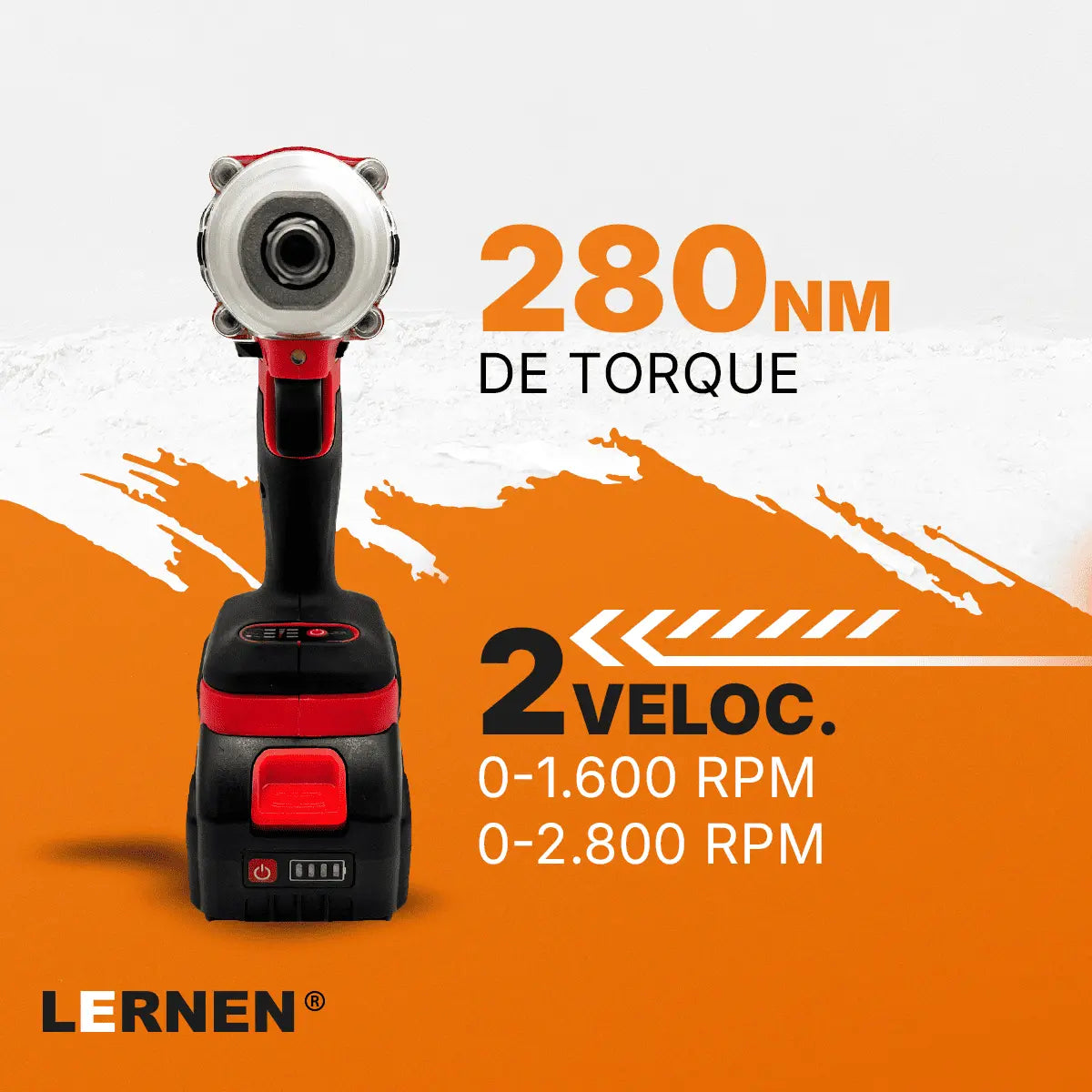 Llave Impacto 1/2 Lernen 21 V + 2 Baterías Lernen