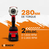 Llave Impacto 1/2 Lernen 21 V + 2 Baterías Lernen
