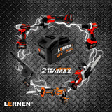 Llave Impacto 1/2" Inalámbrica 700 NM LERNEN 21V + 2 Baterías + Acc