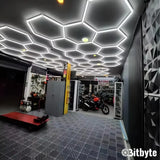 Luminaria LED Hexagonal Bitbyte 192W Blanca Fría 6500K Para Techo Bitbyte