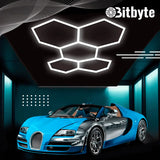 Luminaria LED Hexagonal Bitbyte 192W Blanca Fría 6500K Para Techo Bitbyte