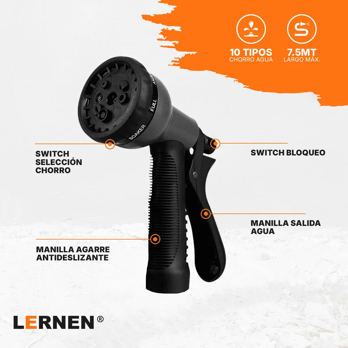 Manguera Expandible de Jardín con Pistola de Riego Lernen