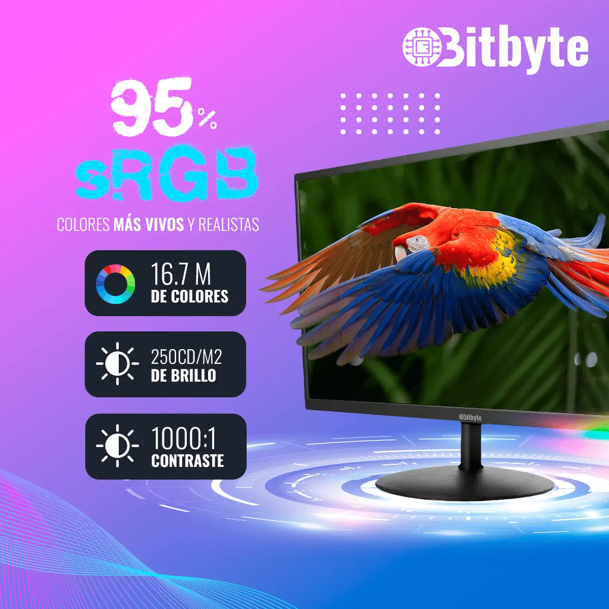 Monitor Bitbyte 24″ Full HD (1920×1080) Bitbyte