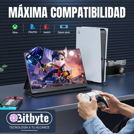 Monitor Portátil Bitbyte 15.6 Full Hd Ips Con Parlante Bitbyte