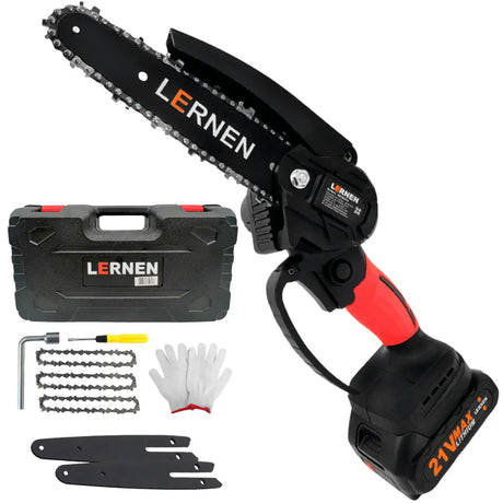 Motosierra Podadora Eléctrica 6 Pulgadas LERNEN + 2 Baterías Lernen