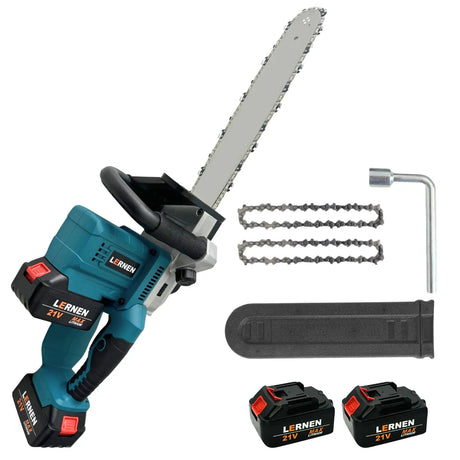 Motosierra Podadora Inalámbrica 16'' + 2 Baterías + Cadenas