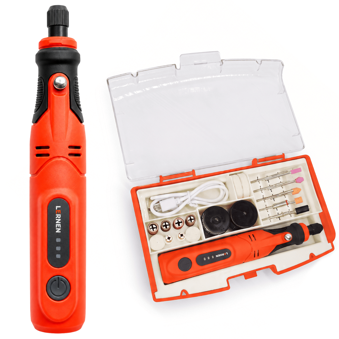 Herramienta Multipropósito Kit Minitorno Tipo Dremel 3.6V con 58 Accesorios USB-C