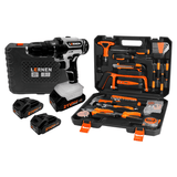 Pack Taladro Inalámbrico 21v 2baterías + Set Herramientas