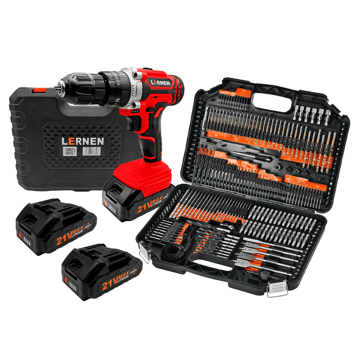 Pack Taladro Percutor + Set 246 Brocas