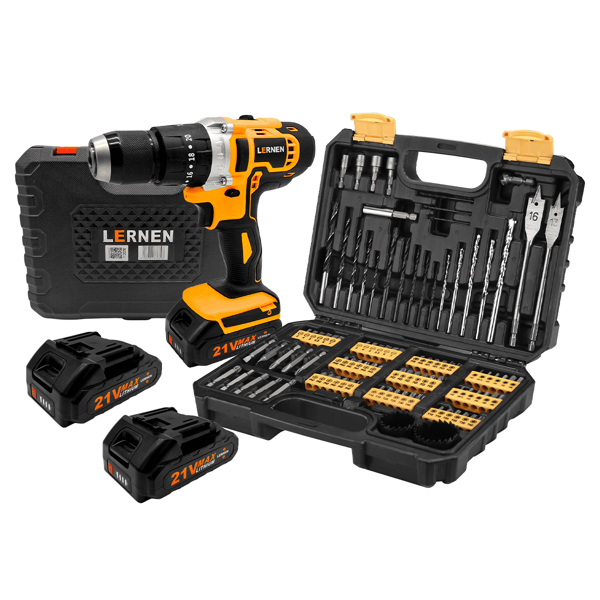 Pack Taladro Percutor + Set 99 Brocas