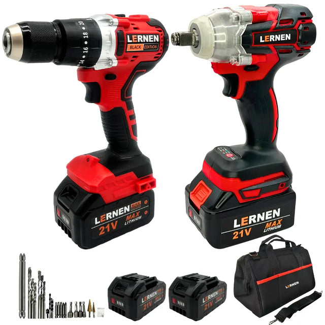 Pack Brushless Taladro y Llave Impacto + Bolso + Accesorios