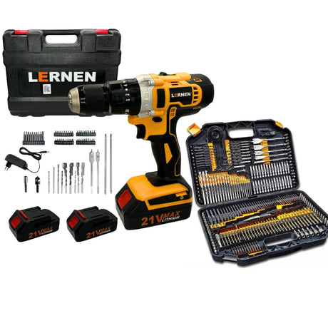 Pack Taladro Inalámbrico Percutor + Set 246 Brocas