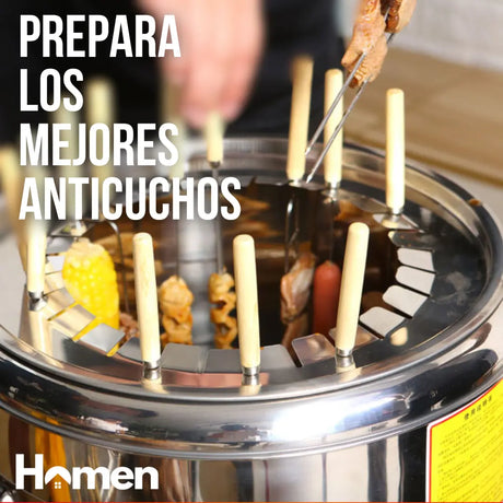 Parrilla De Carbón Barbacoa Para Anticuchos , Estufa Colgante Sin Humo Homen