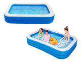 Piscina Inflable Rectangular Familiar Azul 165x290 Cm Homen Azul Homen