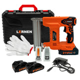 Pistola De Clavos Y Grapas Inalámbrica LERNEN + 2 Baterías Lernen