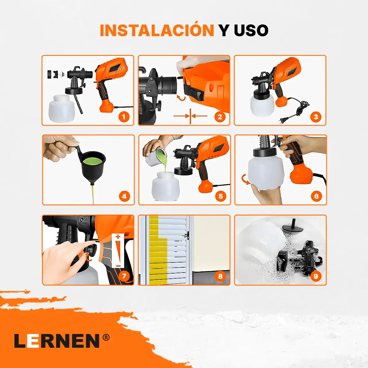 Pistola Para Pintar Eléctrica 550w LERNEN Lernen