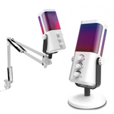 Micrófono de Streaming Podcast RGB Bitbyte M6 Gamer (BLANCO)