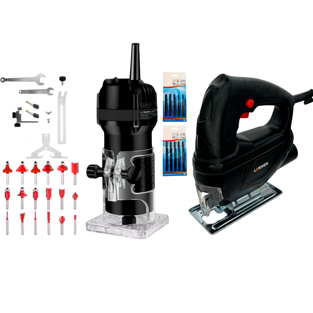 Pack Sierra Caladora 3000 RPM  + Fresadora Router Tupi