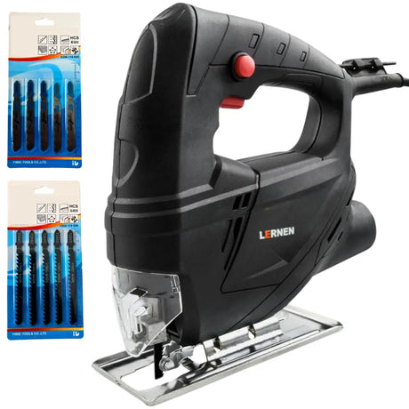 Sierra Caladora LERNEN - 400w 3000 Rpm Cuchillo 55mm + 10 Sierras