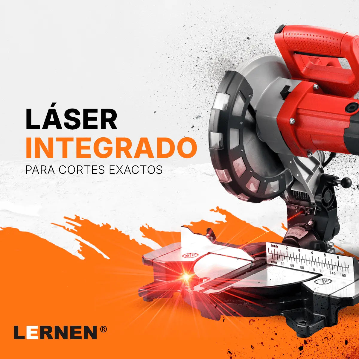 Sierra Ingleteadora 1400W con láser Lernen Lernen