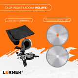 Sierra Ingleteadora Lernen 1500W + 2 Discos Lernen