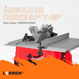 Sierra de Banco 2000W Lernen– Disco 254 mm (10”) con 2 Hojas Incluidas Lernen