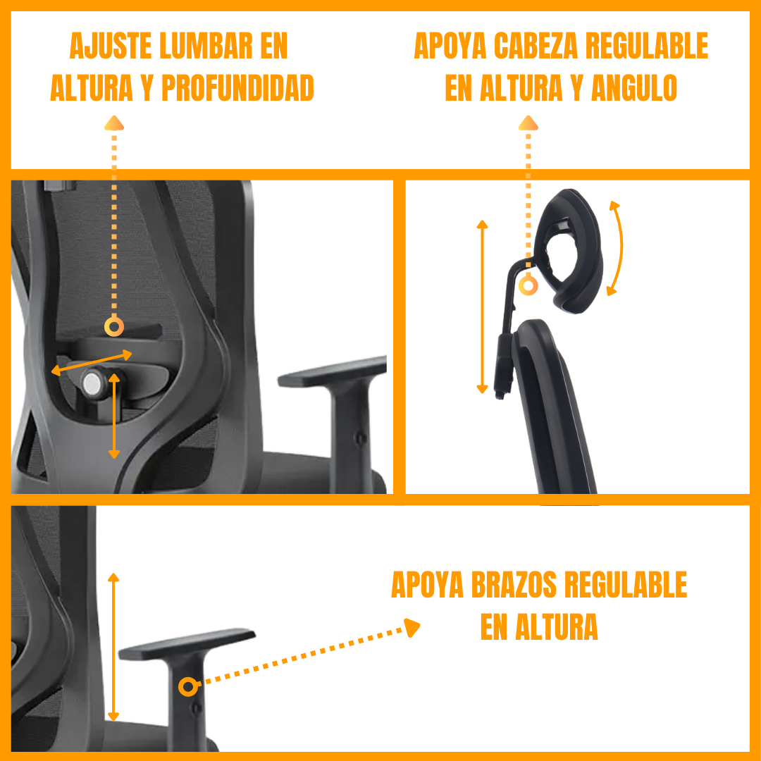 Silla De Oficina Modelo: SOERME PRO NEGRO