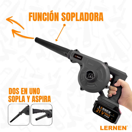 Sopladora Aspiradora Lernen Inalámbrica Con 2 Baterías Lernen