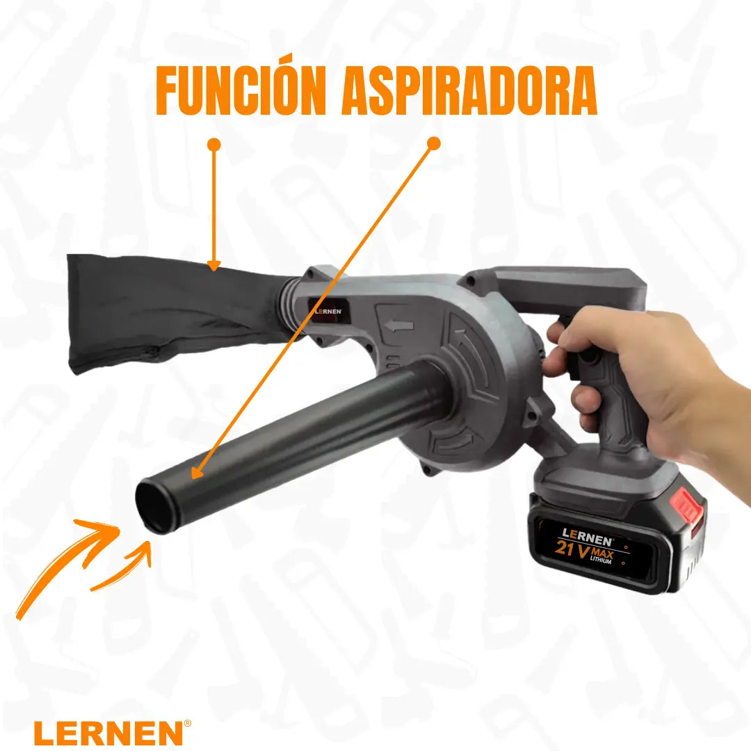 Sopladora Aspiradora Lernen Inalámbrica Con 2 Baterías Lernen