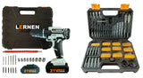 Taladro Desatornillador Inalámbrico 2 Baterías 21V + Set Brocas