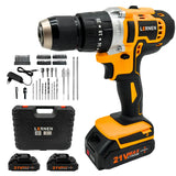 Taladro Percutor Pro Inalámbrico LERNEN 21V + 2 Baterías + Acc Lernen