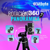Trípode Profesional Compatible Con Celular + Bolso + Adaptador + Control Remoto Bitbyte
