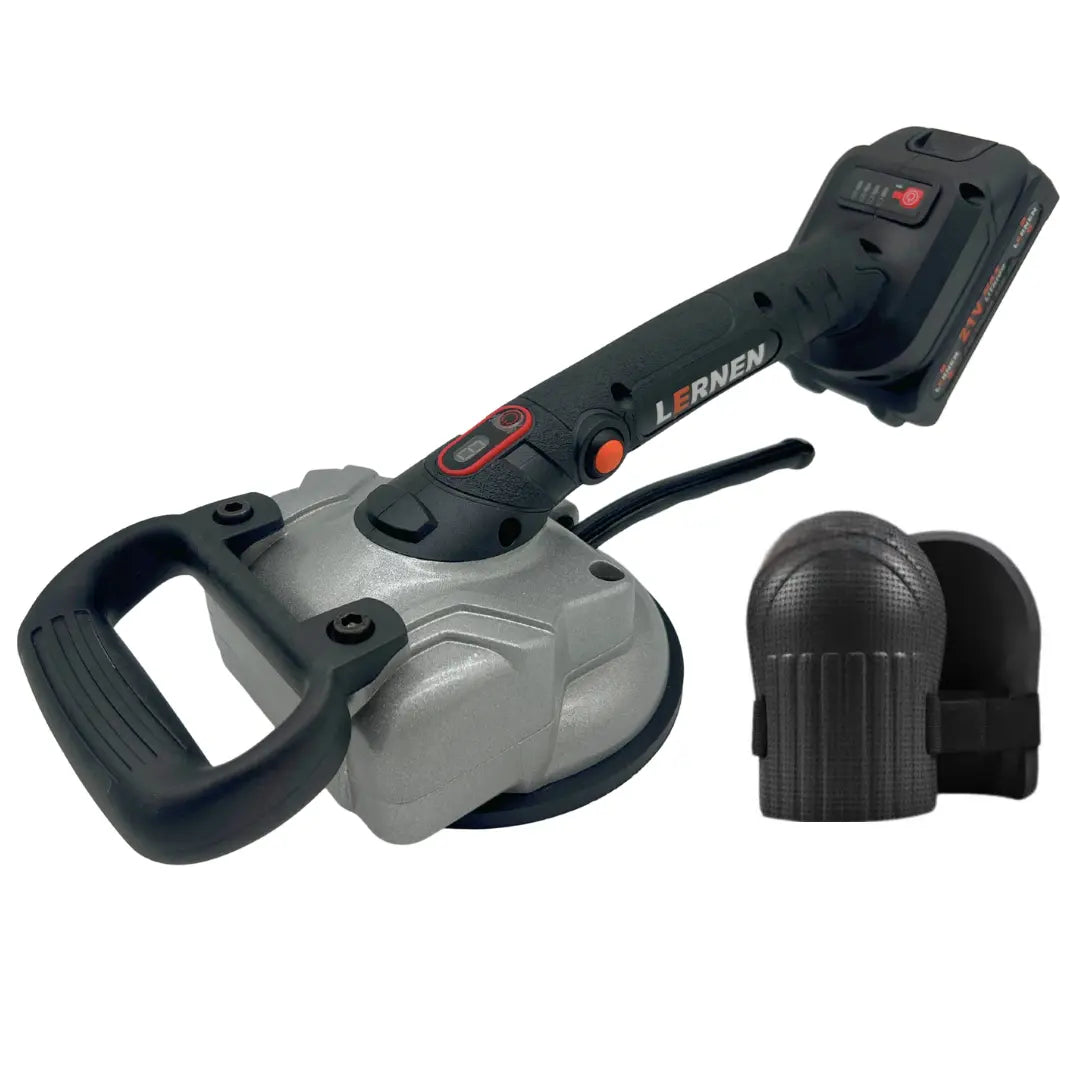 Ventosa Niveladora Vibradora Sopapa de Cerámica Inalámbrica 21V + Batería + Cargador + Rodilleras Lernen