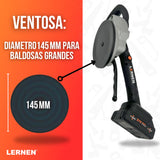 Ventosa Niveladora Vibradora Sopapa de Cerámica Inalámbrica 21V + Batería + Cargador + Rodilleras Lernen