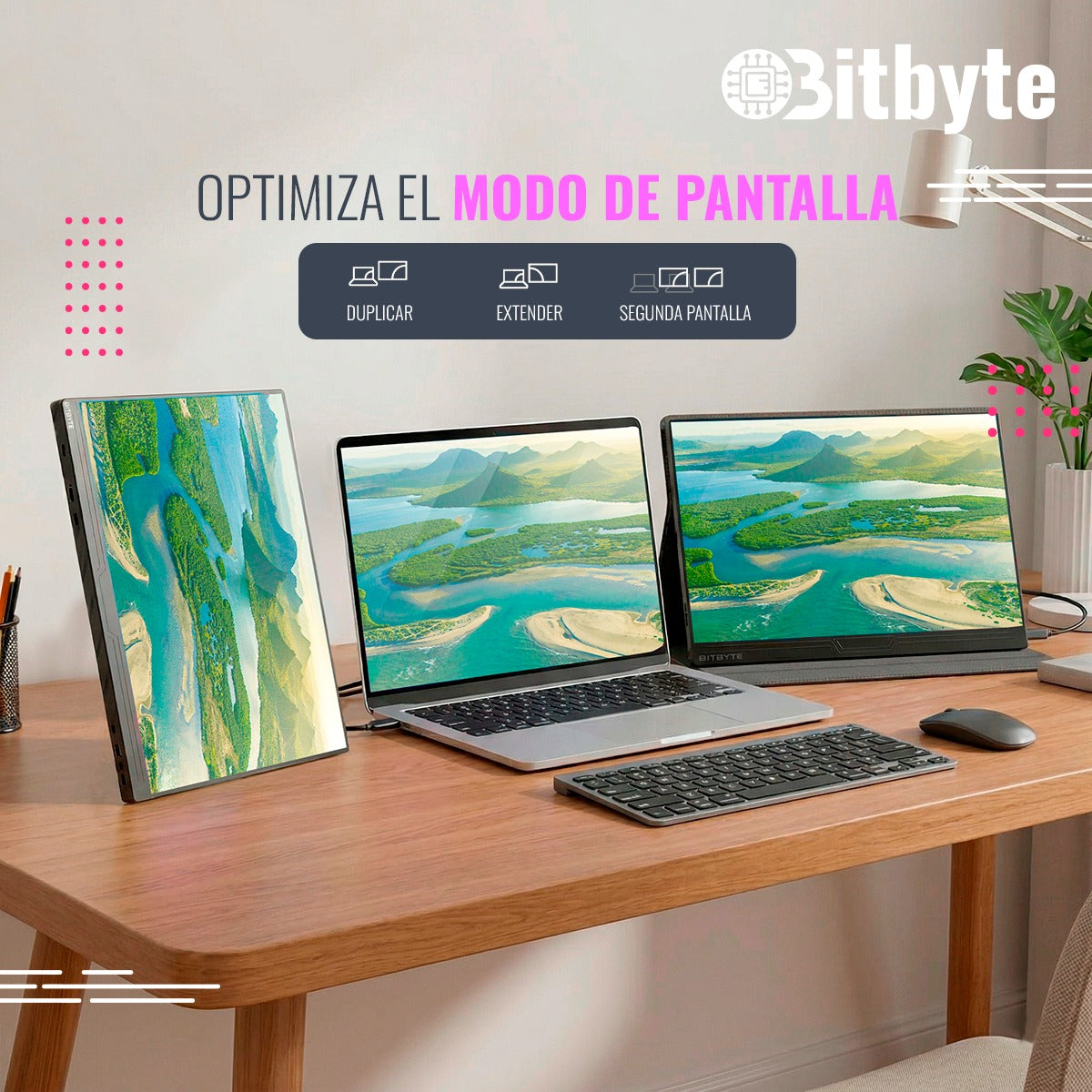Bitbyte Monitor Portátil Bitbyte 15.6