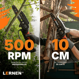 Motosierra Podadora Eléctrica 6 Pulgadas LERNEN + 2 Baterías