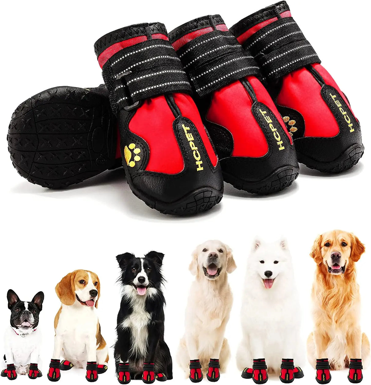 Zapatos Impermeables y Reflectantes Para Perros - Tallas